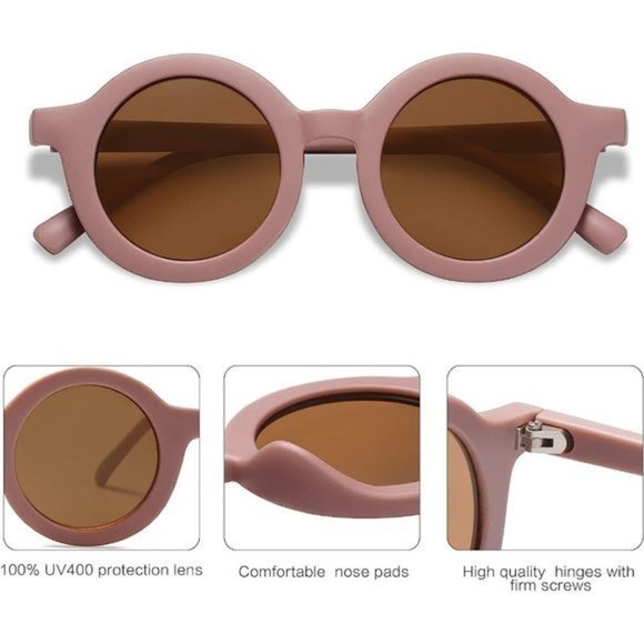 SOJOS Cute Round Polarized Sunglasses for Kids UV400 Protection Beach‎ Holiday - Picture 2 of 6